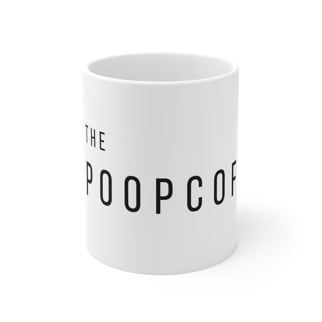 The Iconic White Sip: ThePoopCoffee Emblematic Mug
